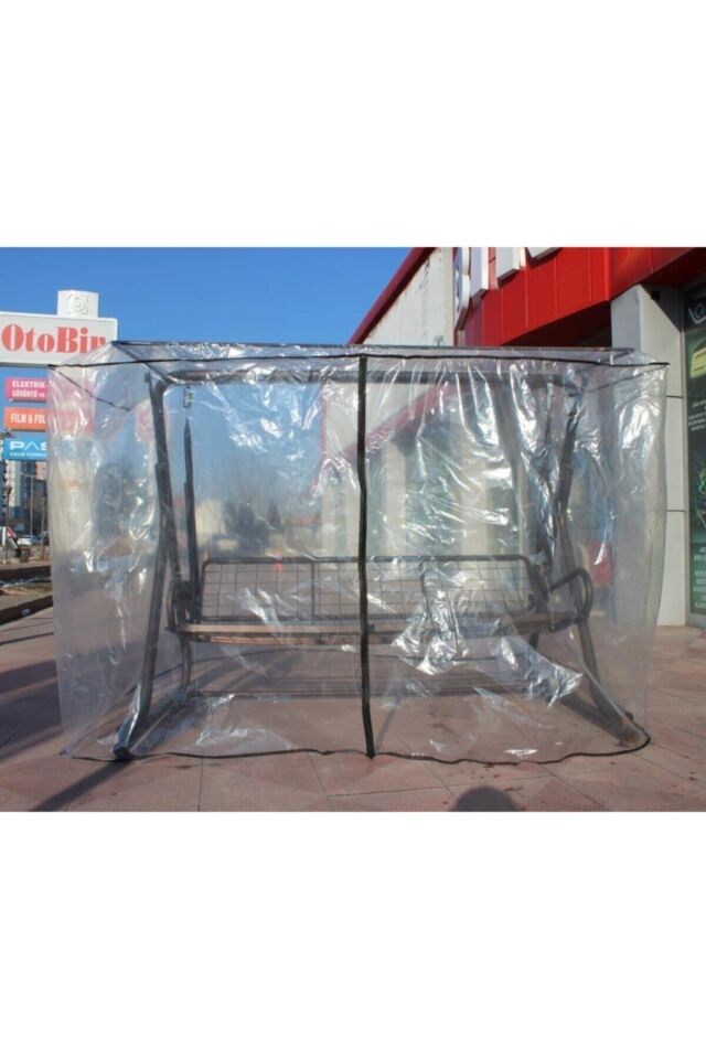 Şeffaf Salıncak Koruma Örtüsü Salıncak Kılıfı Bahçe Salıncak Kılıfı 220x120x150 Şeffaf