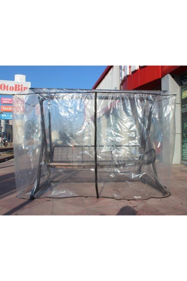 Şeffaf Salıncak Koruma Örtüsü Salıncak Kılıfı Bahçe Salıncak Kılıfı 220x120x150 Şeffaf