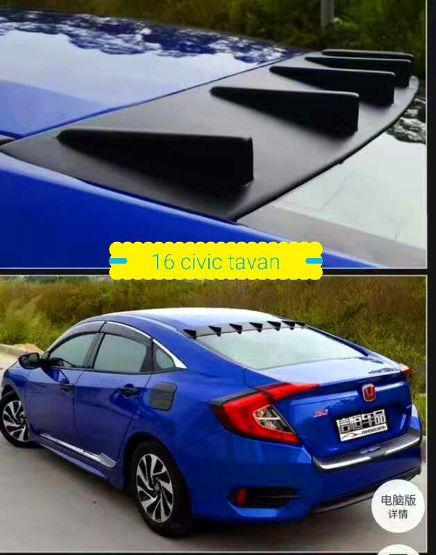 Honda Civic Fc5 2016 Sonrası Balık Sırtlı Tavan Spoiler Boyalı