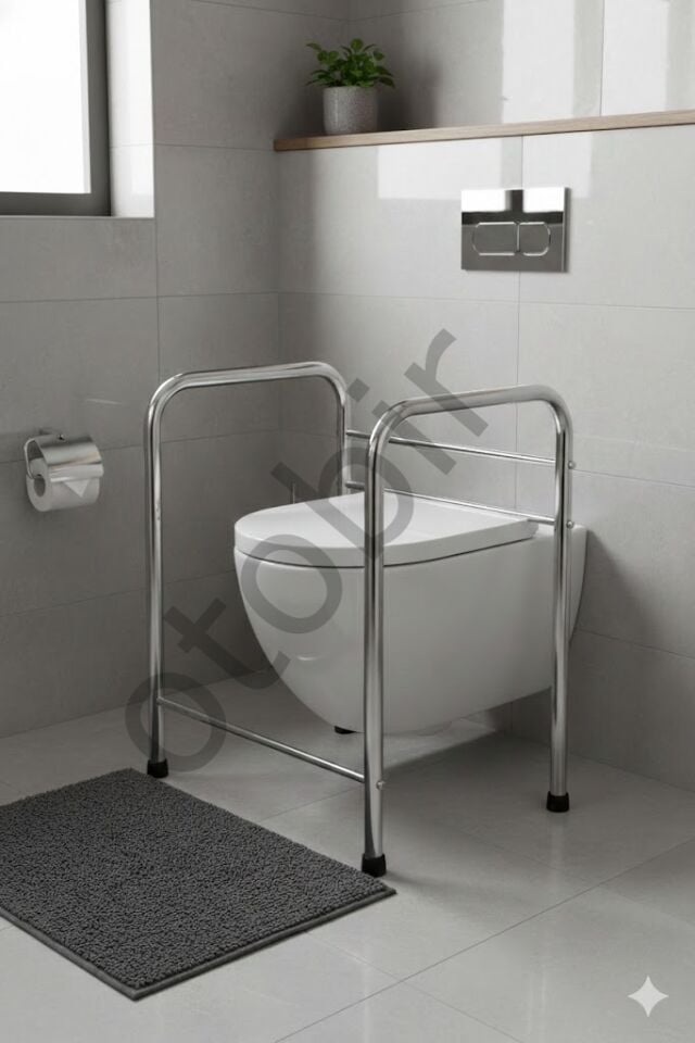 Portatif Taşınabilir Yaşlı Engelli Hamile Tutunma Barı Zemine Montaj Gerektirmez