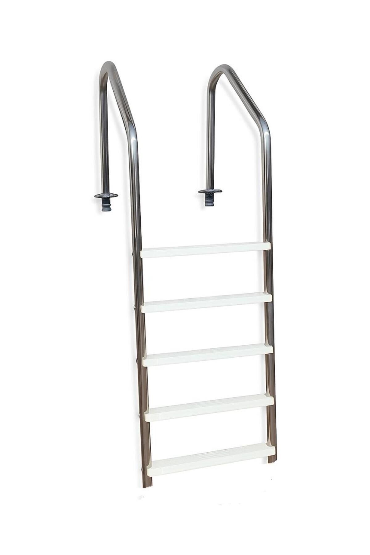 Paslanmaz 5 Basamaklı Havuz Merdiveni Standart Seri AISI 304 Krom