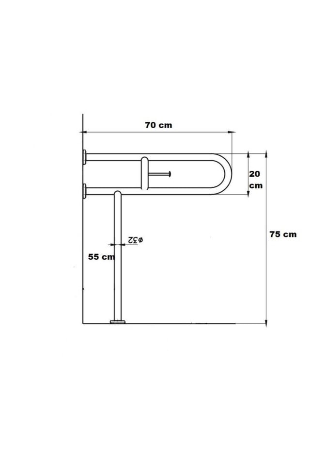 YENİ ENGELLİ TUTUNMA BARI TUVALET KAĞITLIKLI BANYO WC PASLANMAZ MAT SATİNE YÜZEYLİ SABİT AYARLANABİL