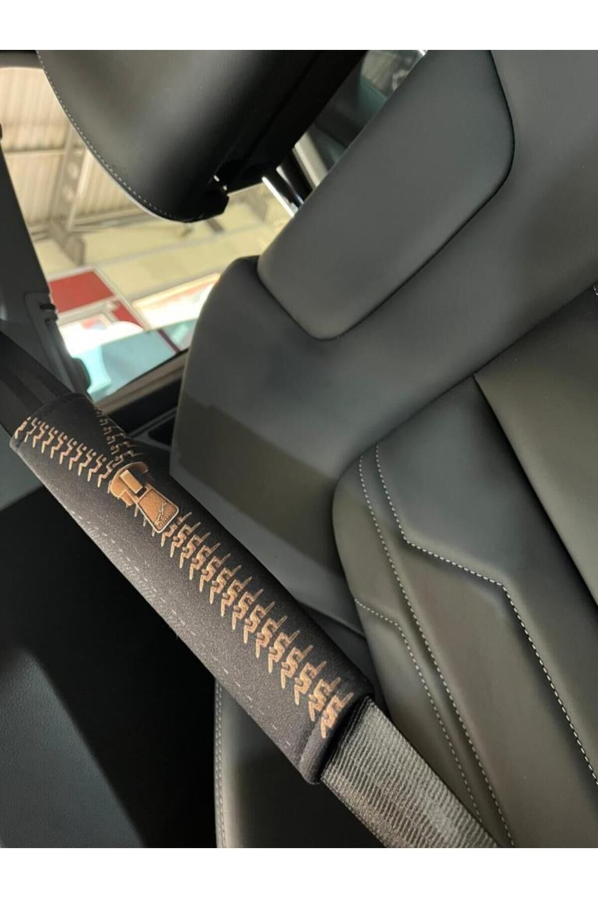 Emniyet Kemer Kılıfı-Konfor Pedi Fermuar Desenli 2 ADET