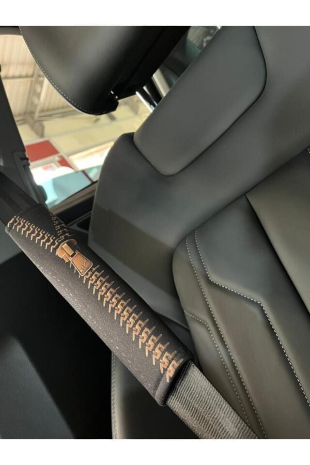 Emniyet Kemer Kılıfı-Konfor Pedi Fermuar Desenli 2 ADET