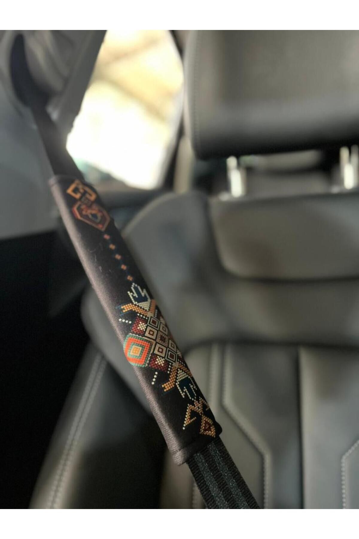 Emniyet Kemer Kılıfı-Konfor Pedi Etnik Desenli 2 ADET