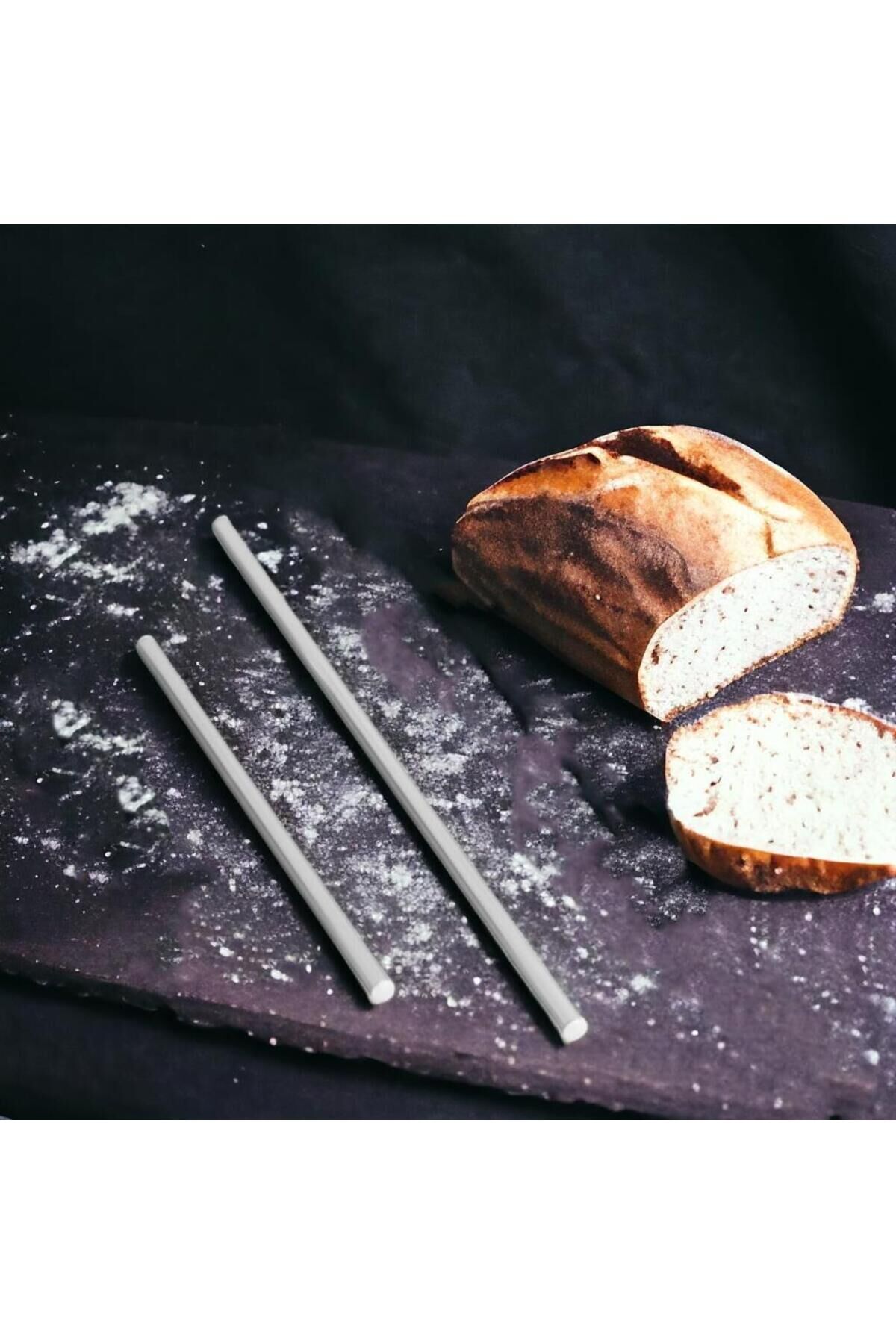 304 Kalite Paslanmaz Çelik Krom Oklava 50 Cm