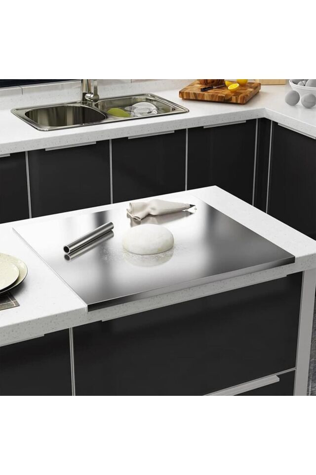 Paslanmaz Çelik Hamur Kesme Tahtası Doğrama Tahtası 304 Kalite Krom