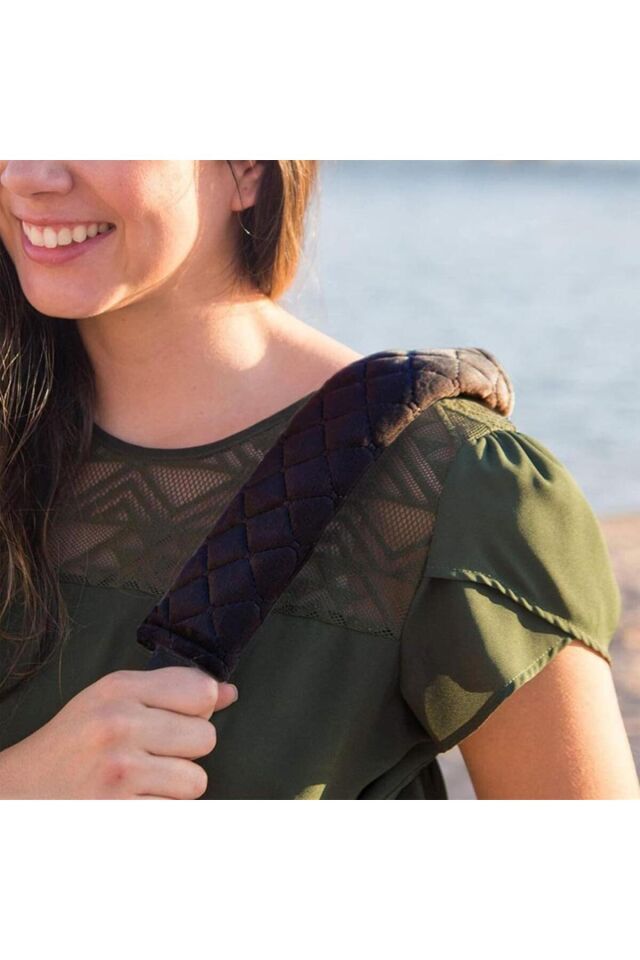 Emniyet Kemeri NAKIŞLI Koltuk Kemer Pedi 2 ADET Siyah (YUMUŞAK KUMAŞ) (VOLEUR KUMAŞ)