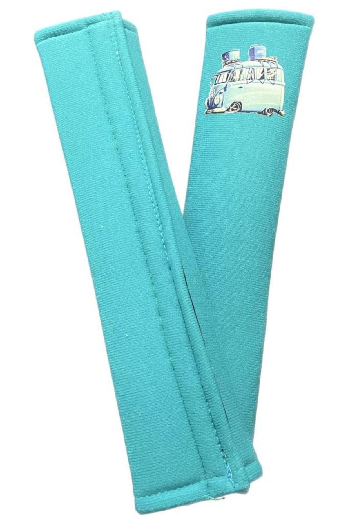 Emniyet Kemeri Konfor Kılıfı (Yumuşak Ve Şık Tasarım TURKUAZ BASKILI )