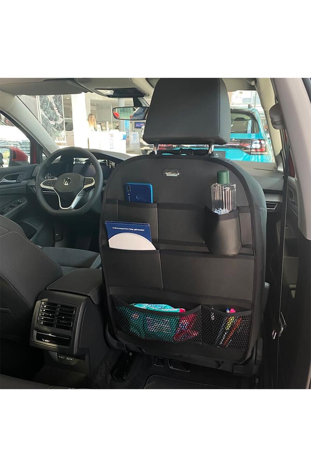 Araç Koltuk Arkası Deri Organizer Eşya Düzenleyici Koruyucu Ceplik