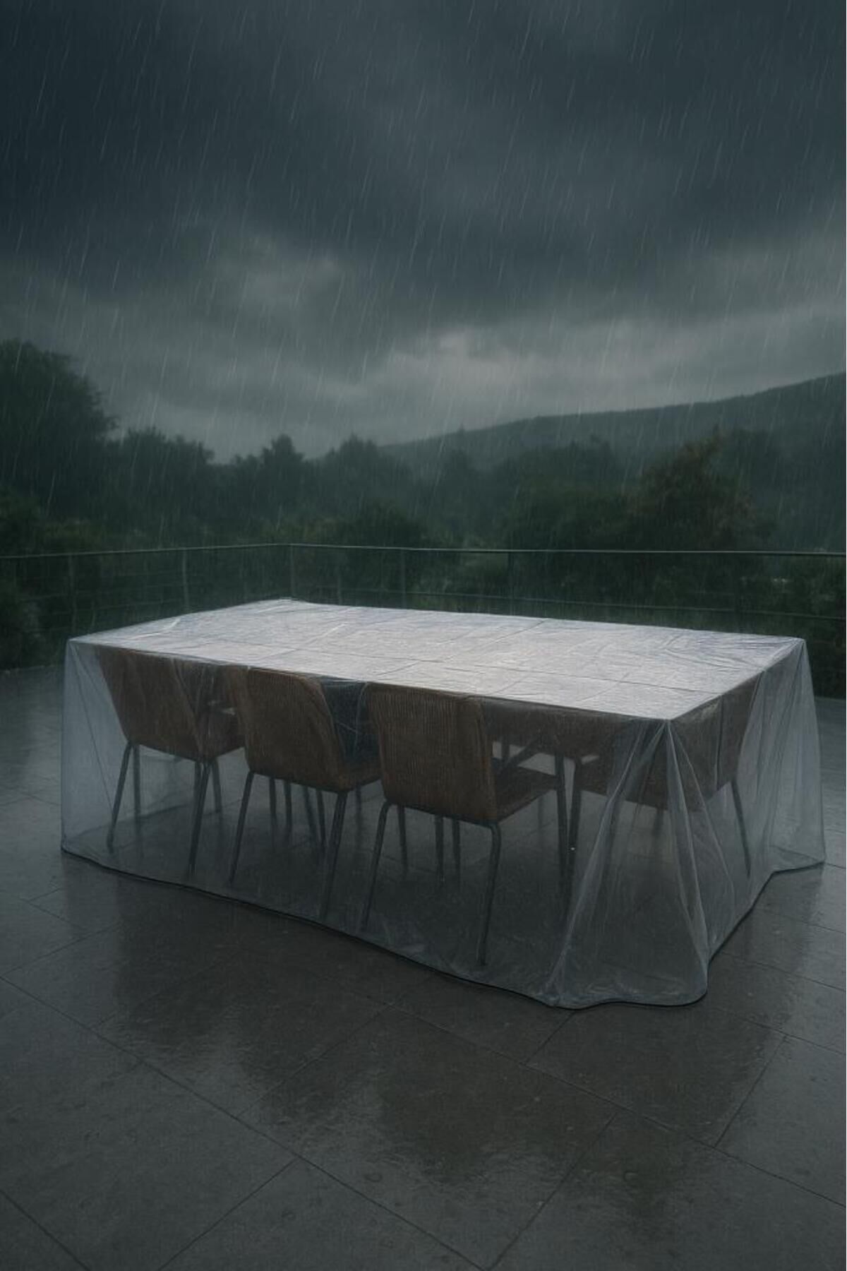 Bahçe Mobilyası Koruma Örtüsü 200x150x100 CM Kalın Mikron Tam Koruma