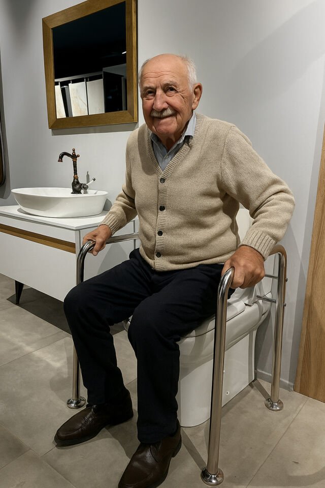 Yaşlı&Engelli Tutunma Barı Desteği Yere Montajlı