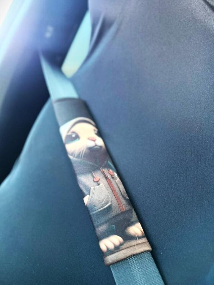 Emniyet Kemer Kılıfı-konfor Pedi Kedi Temalı