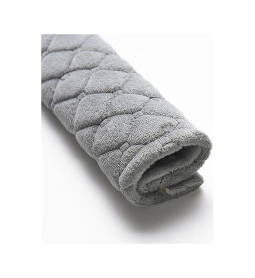 Emniyet Kemeri Nakışlı Koltuk Kemer Pedi 2 Adet Gri Yumuşak Kumaş Voleur Kumaş