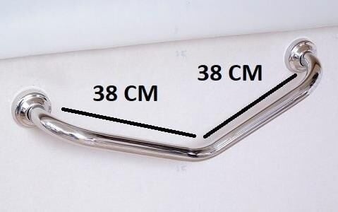 Paslanmaz Açılı Tutunma Barı Beyaz