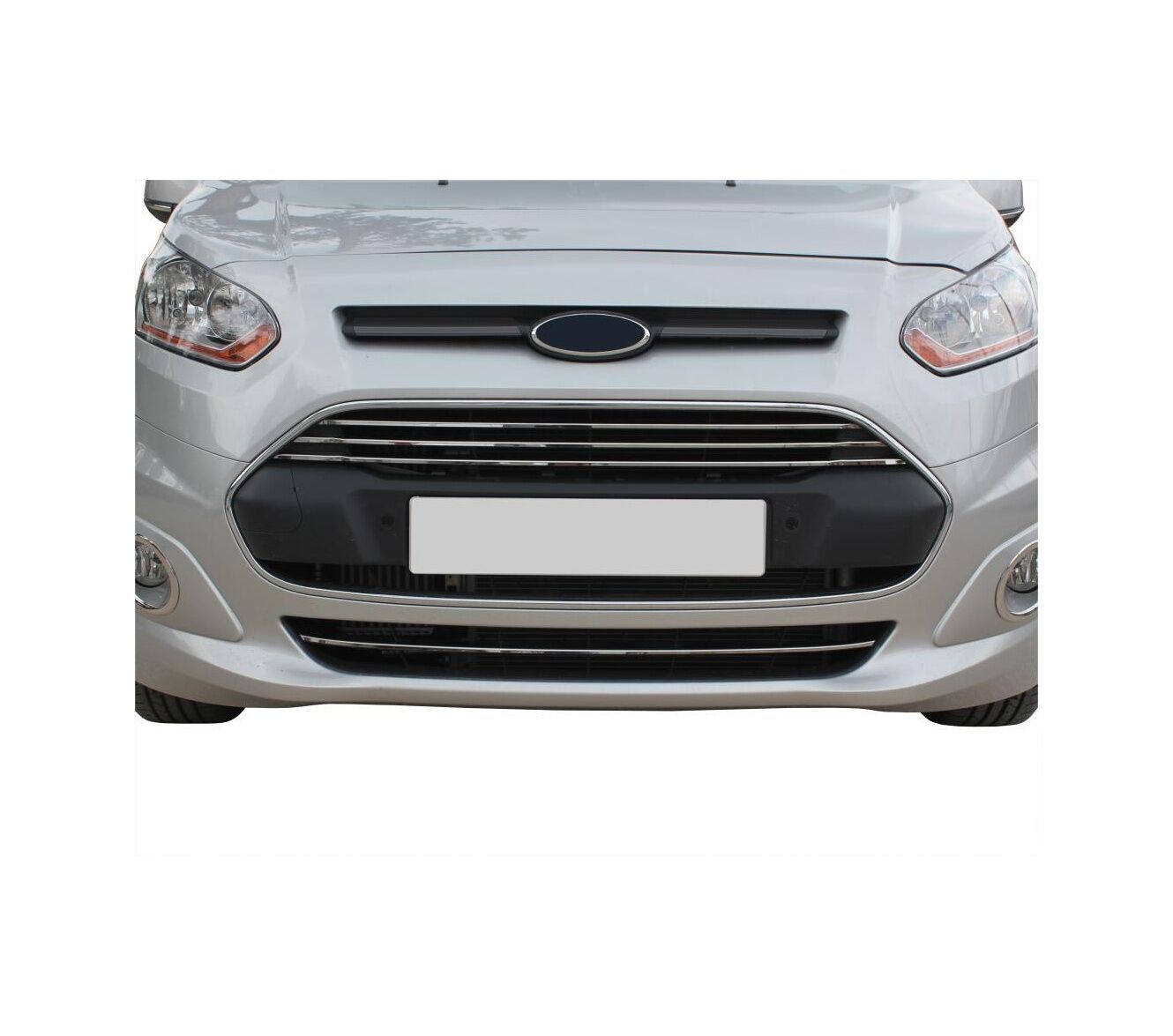 Ford Connect Ön Panjur + Tampon Çıtası 4 Parça 2014 Sonrası Paslanmaz Çelik