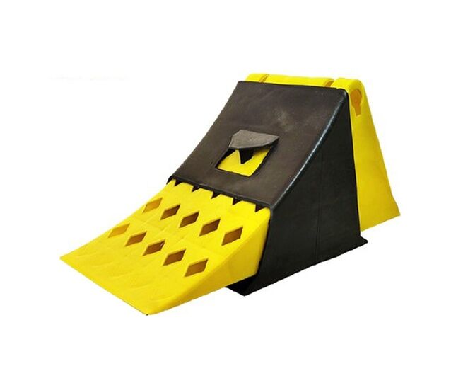 Kamyon Tır Römork Dorse Tekerlek Takozu Büyük Sarı Aparatlı