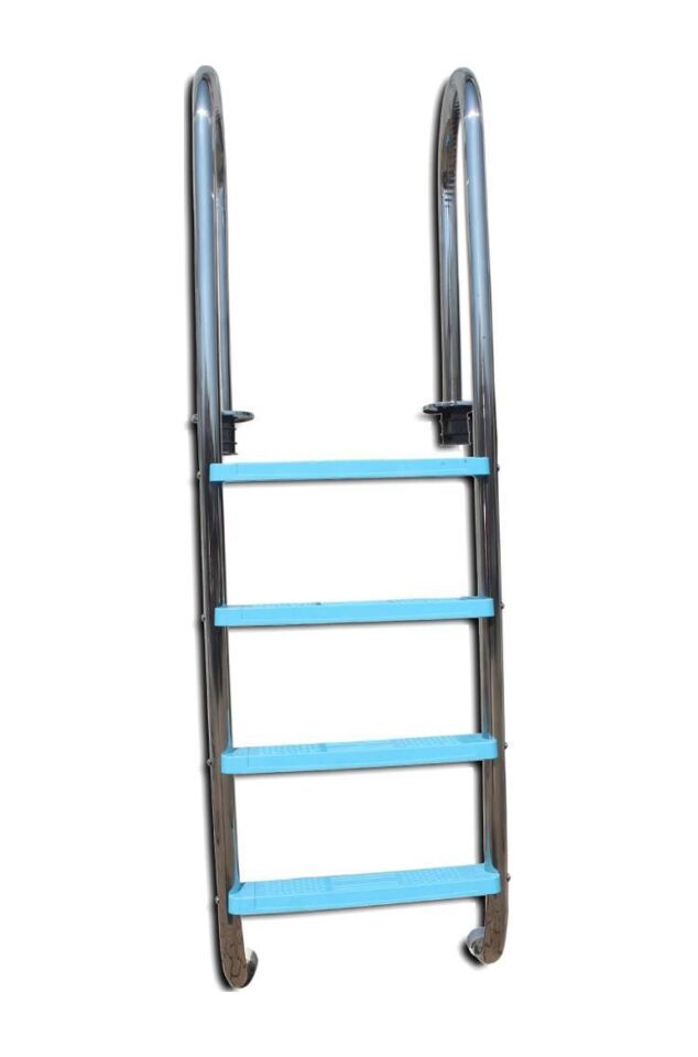 Paslanmaz 4 Basamaklı Havuz Merdiveni Muro Seri Aısı 304 Krom