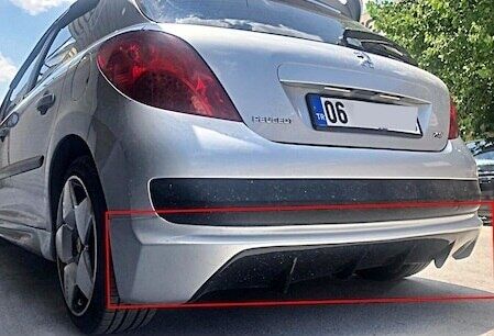 Peugeot 207 Arka Tampon Eki Plastik Boyasız