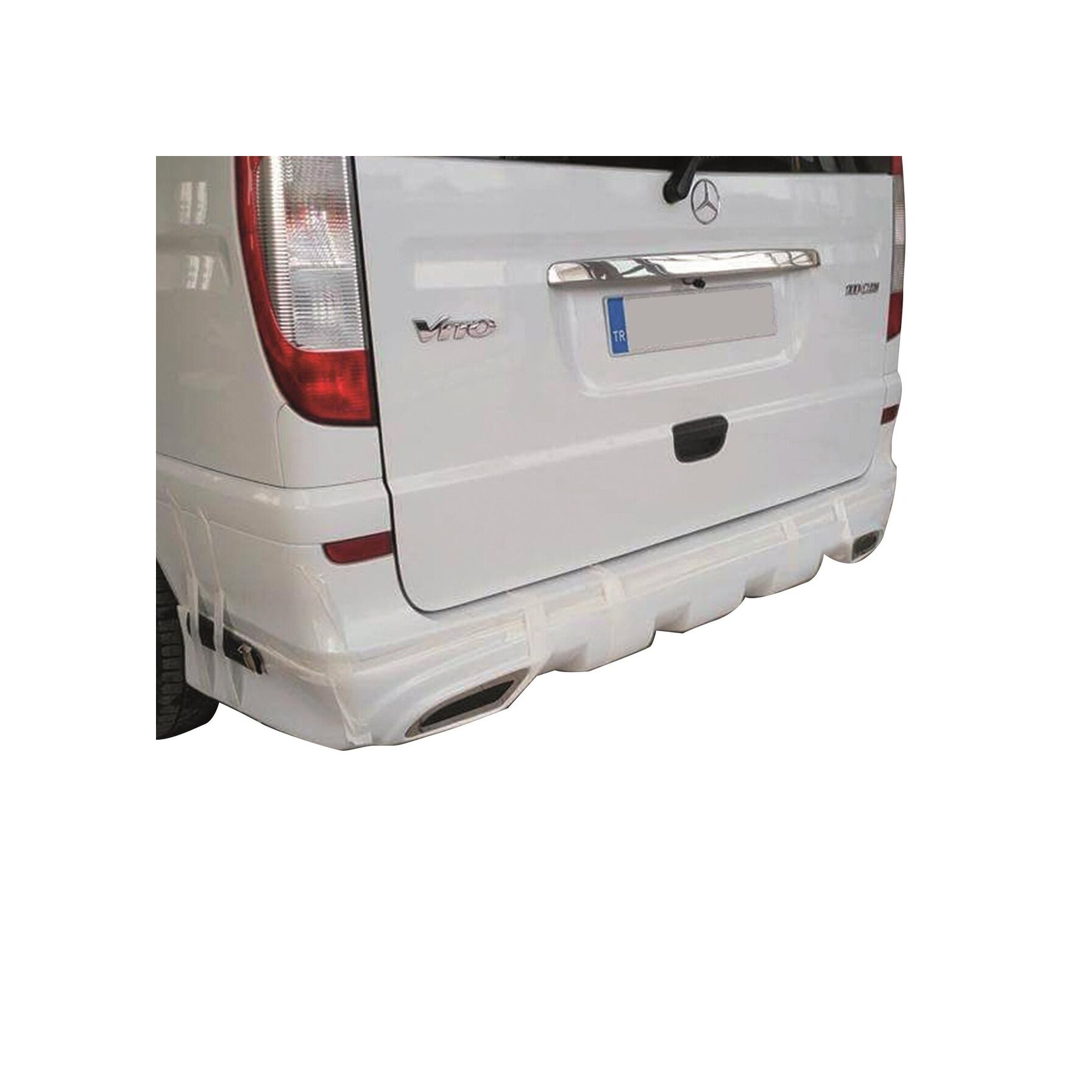 Mercedes Vito Difüzörlü Arka Tampon Eki 2004-2015 Orta-uzun Şase