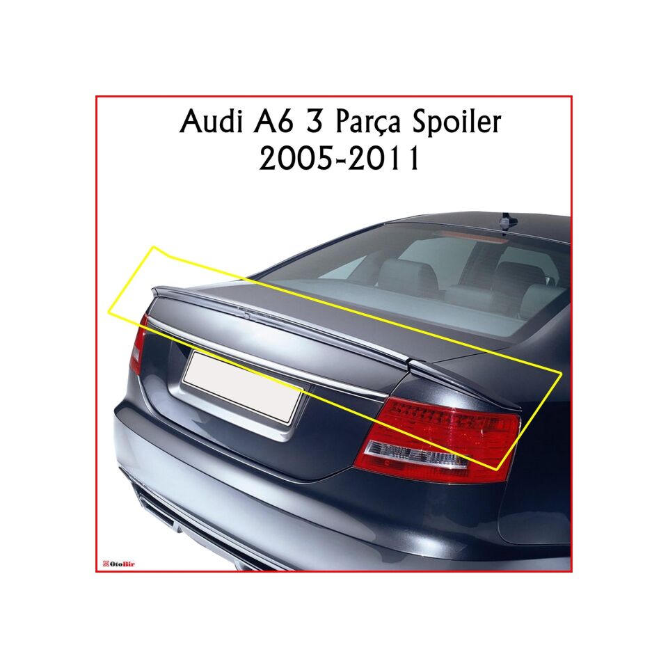 Audi A6 3 Parça Spoiler 2005-2011 Arası Modellere Uyumludur
